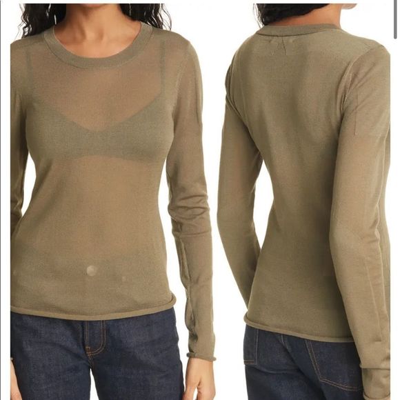 CLOSET CLEAR OUT
Rag & bone ola crew neck sweater  dark olive - Picture 1 of 9